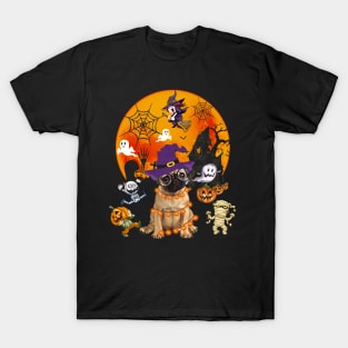 Pug Witch Funny Dog Halloween T-Shirt